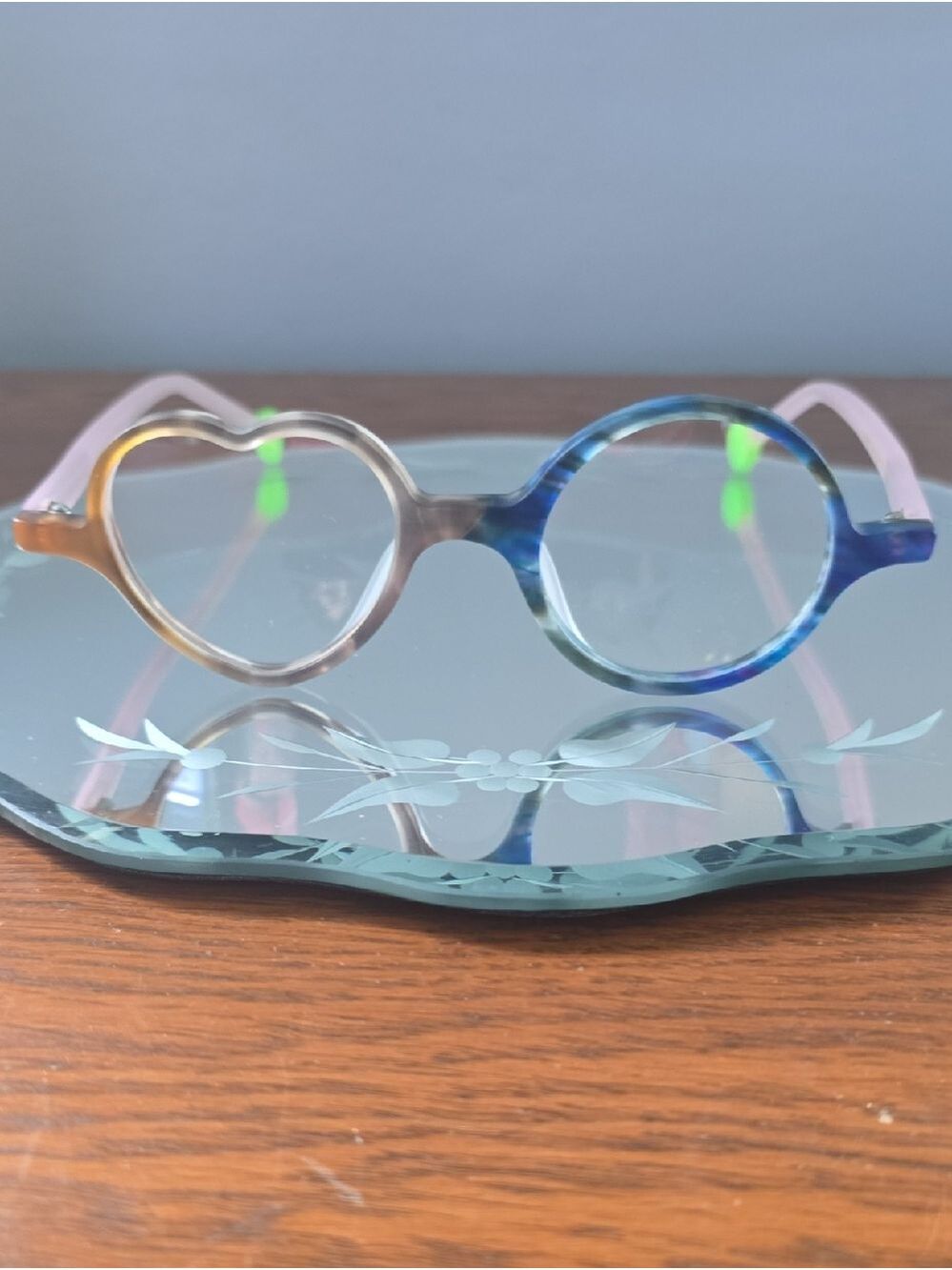 Whimsy Pop Asymmetrical Heart Round Eyeglass Frames